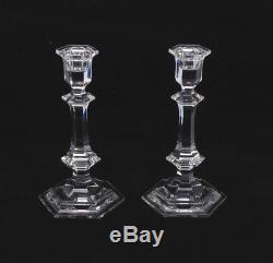 Pair Of Baccarat Crystal Versailles Candle Holders-8 3/4