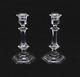 Pair Of Baccarat Crystal Versailles Candle Holders-8 3/4