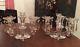 Pair Of Clear Glass Triple Candelabra With Removable Bobeches And Crystal Prisms