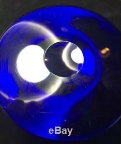 Pair Of Cobalt Blue Pairpoint Glass Candlesticks