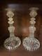 Pair Of Glass Candle Holders Decor Size Lion Heads And Beliers Late 19th Century