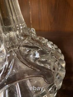 Pair Of Glass Candle Holders Decor Size Lion Heads And Beliers Late 19th Century