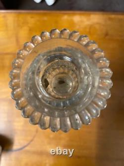 Pair Of Glass Candle Holders Decor Size Lion Heads And Beliers Late 19th Century
