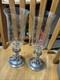 Pair Of International Sterling & Glass Hurricane Candle Holders, Sterling Silver