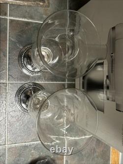 Pair Of International Sterling & Glass Hurricane Candle Holders, Sterling Silver
