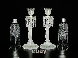 Pair Of Magnificent Single Baccarat Crystal Enfant Candelabra/candle Holder