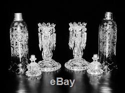 Pair Of Magnificent Single Light Baccarat Crystal Candelabra / Candle Holder