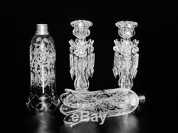 Pair Of Magnificent Single Light Baccarat Crystal Candelabra / Candle Holder