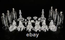 Pair Of Magnificent Three Light Baccarat Crystal Candelabra/Candle Holder. 28 1/4