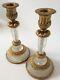 Pair Of Period Rock Crystal And Ormulu Mounted Candlesticks