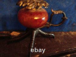 Pair Of Victorian Claw Foot Candlesticks