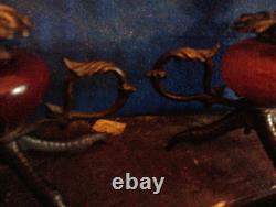 Pair Of Victorian Claw Foot Candlesticks