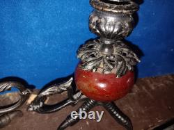 Pair Of Victorian Claw Foot Candlesticks