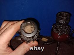 Pair Of Victorian Claw Foot Candlesticks