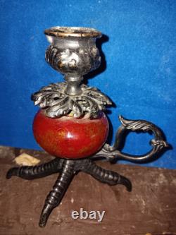 Pair Of Victorian Claw Foot Candlesticks