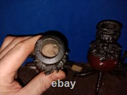 Pair Of Victorian Claw Foot Candlesticks