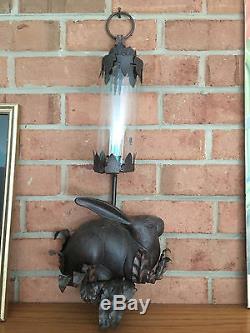 Pair Rabbit Bunny Hare Wall Sconces Candleholder Candle Holder Cast Iron