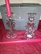 Pair Signed Waterford Crystal Seahorse 6 Candlesticks Mint Condition In Box