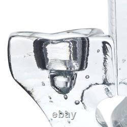 Pair VTG Kosta Boda Kjell Engman Sweethearts Glass Candle Holders Swedish 12