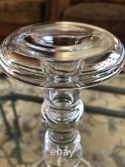 Pair Vintage Steuben Crystal 10.25 Baluster Teardrop Candlesticks, # 7746