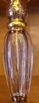 Pair Vtg Cristallerie Italian Candle Holders Hand Blown Art Glass Gold Leaf Pair Vtg Cristallerie Italian Candle Holders Hand Blown Art Glass Gold Leaf