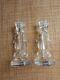 Pair Waterford Seahorse Crystal 6 Candle Holders Candlesticks