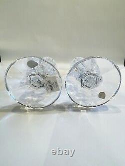 Pair of 11.5 Waterford Clear Crystal Seahorse Candle Holders