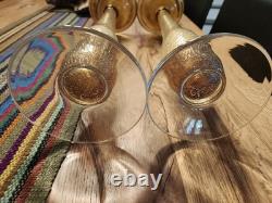 Pair of 18 Inch Murano/Italian Glass Candle Holders/Pristene