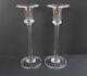 Pair Of 2 Simon Pierce Cavendish 9.25 Taper Candlestick Candle Holders Glass