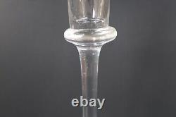 Pair of 2 Simon Pierce Cavendish 9.25 Taper Candlestick Candle Holders Glass