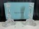 Pair Of 2 Tiffany & Co Koi Dolphin Fish Crystal Candlestick Holders Signed 8.25