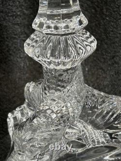 Pair of 2 Tiffany & Co Koi Dolphin Fish Crystal Candlestick Holders Signed 8.25