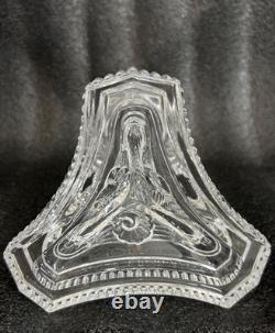 Pair of 2 Tiffany & Co Koi Dolphin Fish Crystal Candlestick Holders Signed 8.25