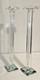 Pair Of 21 Tall Elegant Heavy Crystal Reeded Candlesticks Withmirrored Bottom
