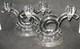 Pair Of Art Deco Cambridge Glass Firenze Etching Pristine Double Candle Holders