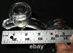 Pair of Art Deco Cambridge Glass Firenze Etching Pristine Double Candle Holders