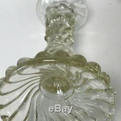 Pair of Baccarat Babbous Swirl Style Candle Stick
