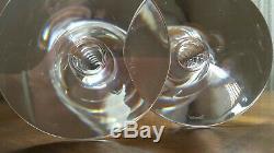 Pair of Baccarat Vega Crystal Glass Candlesticks Candle Holders France
