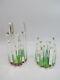 Pair Of Crystal Rainbow Prism Candle Holders 5.5 & 9