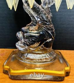 Pair of Cambridge 1612/1615 Hurricane Lamps Rose Point Gold Encrusted Etching