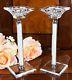 Pair Of Crystal Cut Candle Stick Holder Swarovski Elements With Gift Box