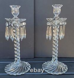 Pair of Fostoria Queen Anne Colony 14 1/2 Candle Holders Candlesticks