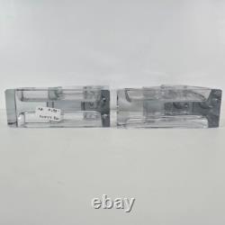 Pair of Metropolitan museum of art Glass candle holders by Wilber Orme