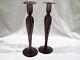 Pair Of Pairpoint Amethyst Glass 14 Candle Holders Polished Pontil
