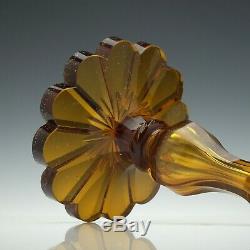 Pair of Victorian Amber Glass Lustres c1850