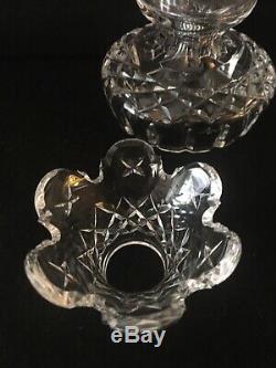 Pair of WATERFORD Crystal Ireland Lustre Candlesticks Candle Holders Candelabra