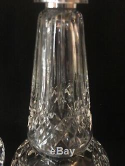 Pair of WATERFORD Crystal Ireland Lustre Candlesticks Candle Holders Candelabra