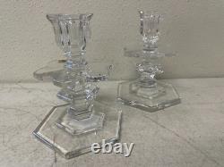 Pair of Waterford 6 Paradisio Pattern Candlesticks Candle Holders