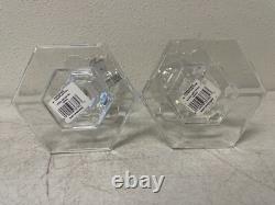 Pair of Waterford 6 Paradisio Pattern Candlesticks Candle Holders