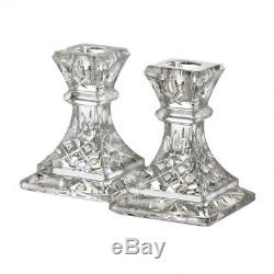 Pair of Waterford Crystal Lismore 4 Candle Holders Candlesticks New in Box
